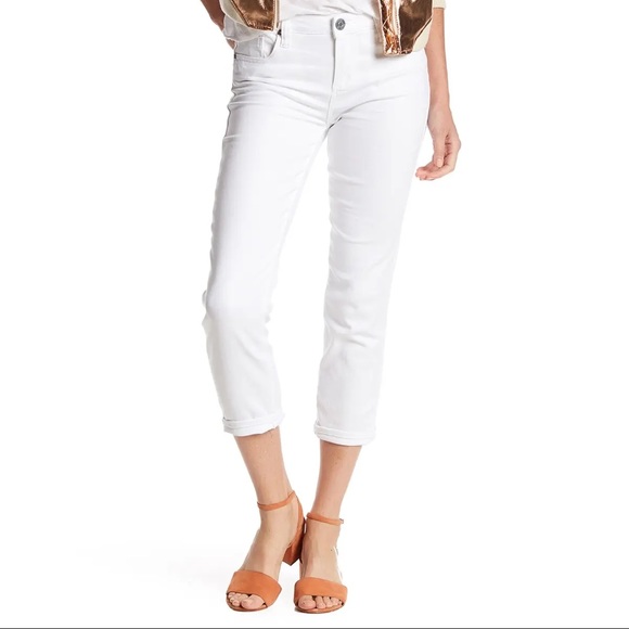 Kut from the Kloth Denim - KUT FROM THE CLOTH Bardot skinny boyfriend white jeans size 8